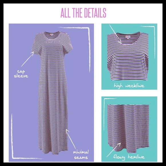 NEW! LuLaRoe Maria Maxi Dress Small  6-8 - Picture 6 of 7